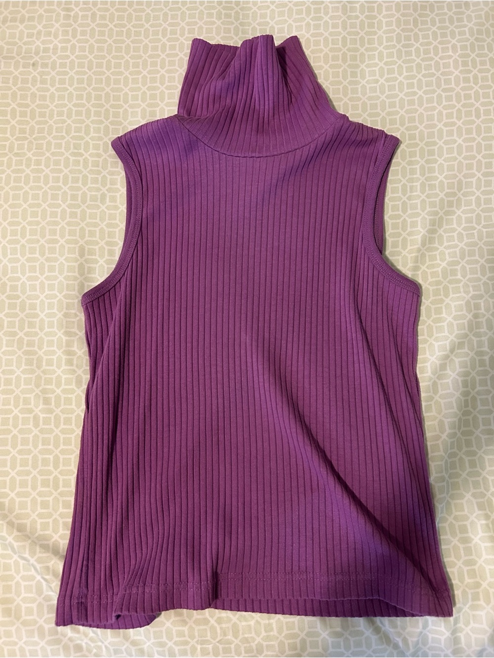 5/$10‼️ Sleeveless Ribbed Turtleneck Top - Purple